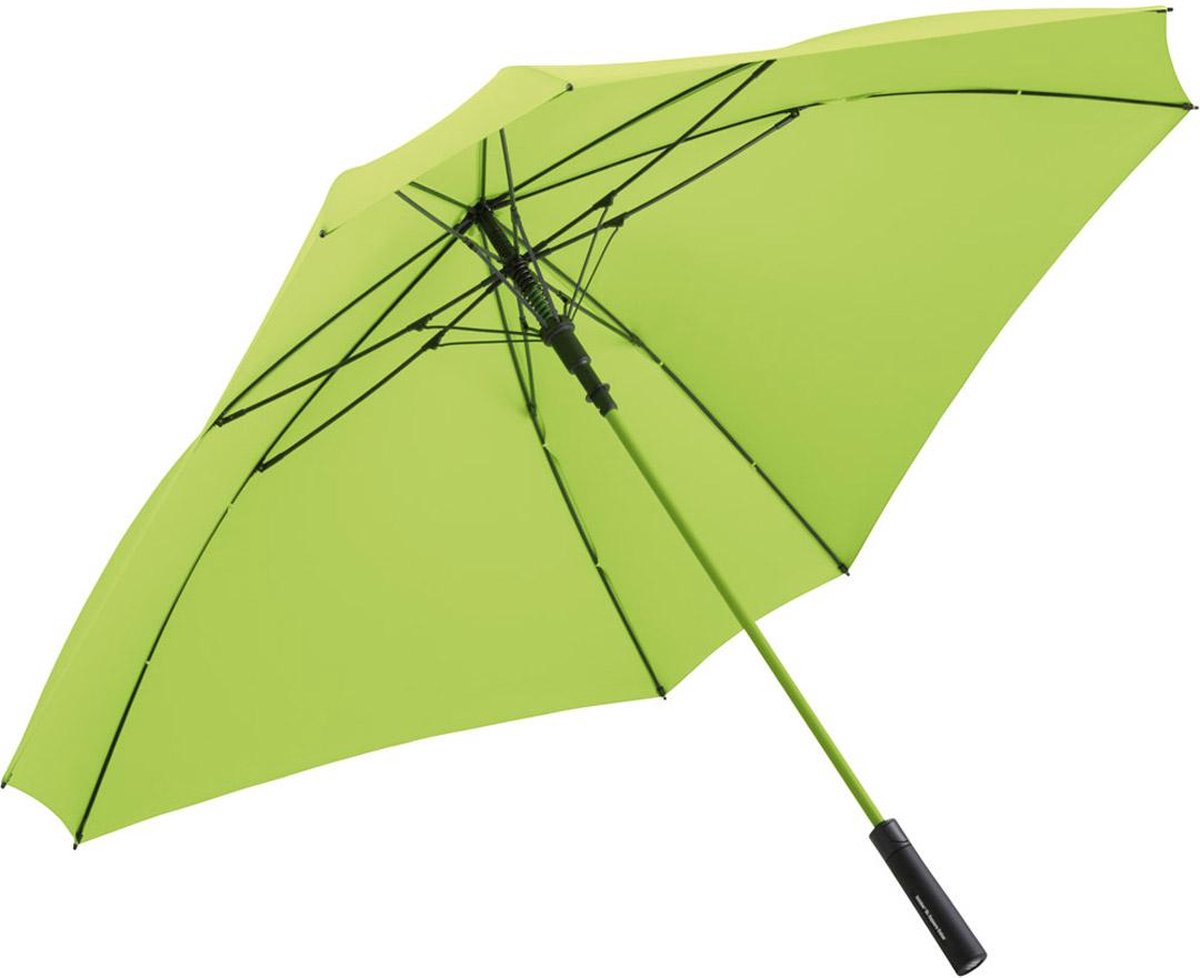 Fare Jumbo 2393 vierkante xl paraplu limegroen groen lime xxl stormbestendig stormvast windproof windbestendig stormparaplu winddicht extra sterk twee persoons - FARE