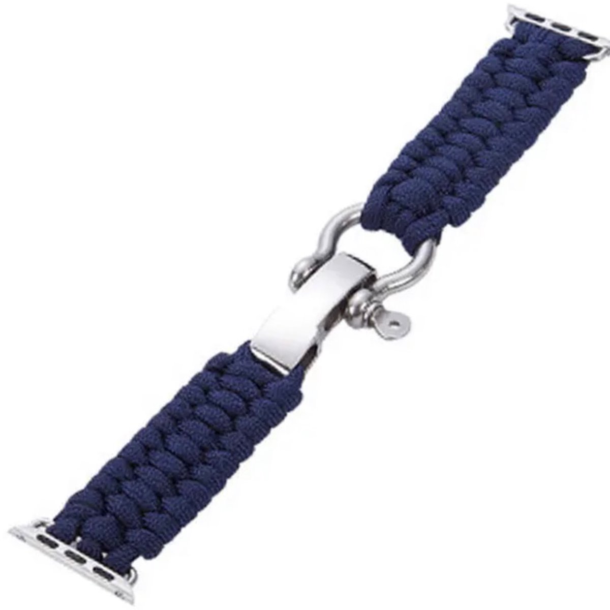 Stoer Applewatch horlogebandje -38-40-41mm- survivalkoord- verstelbare sluiting van metaal