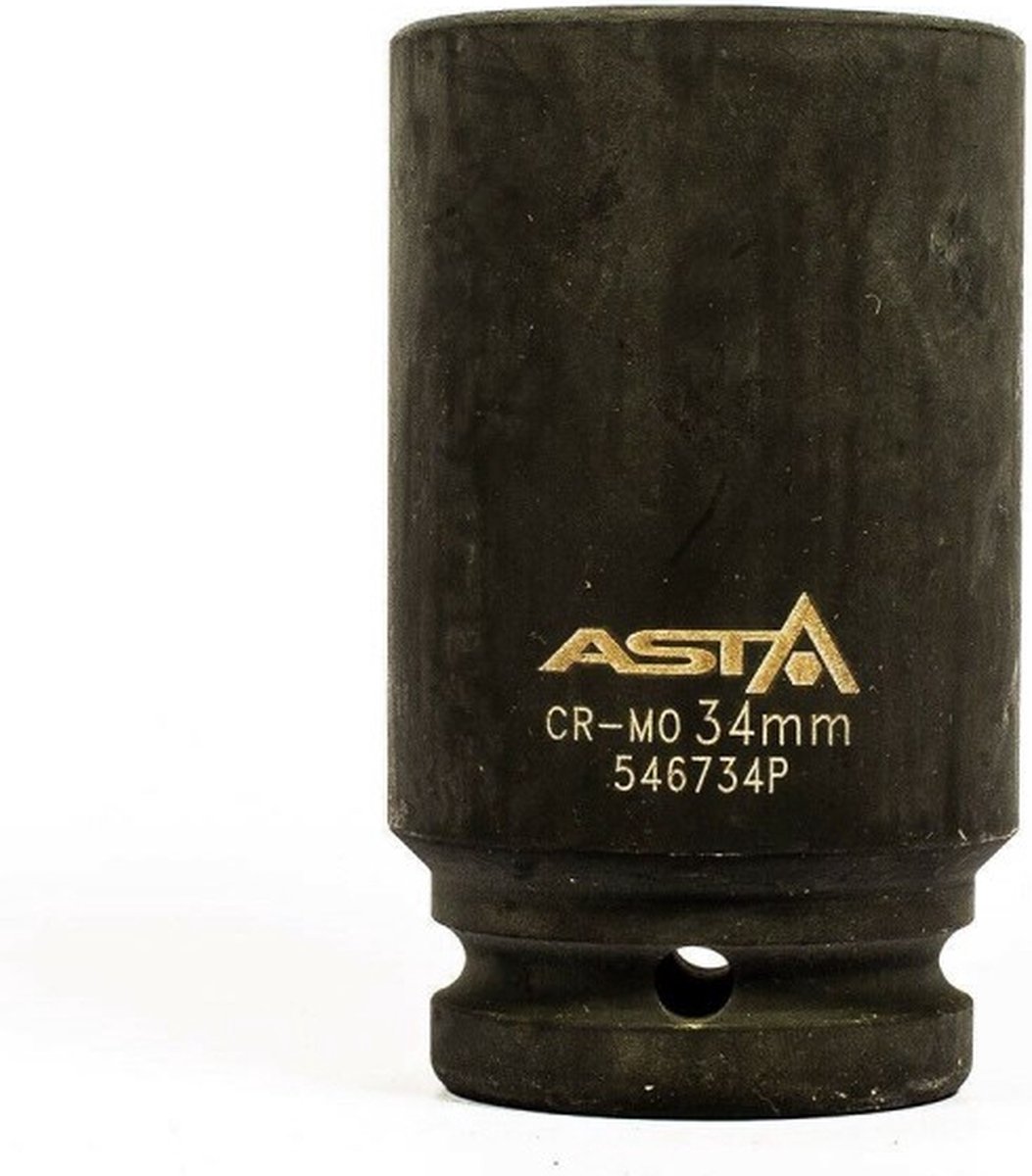 twaalfkant verlengde krachtdop - 34 mm - 3/4 duims aansluiting - slagdop - impact dop - rateldop - asta