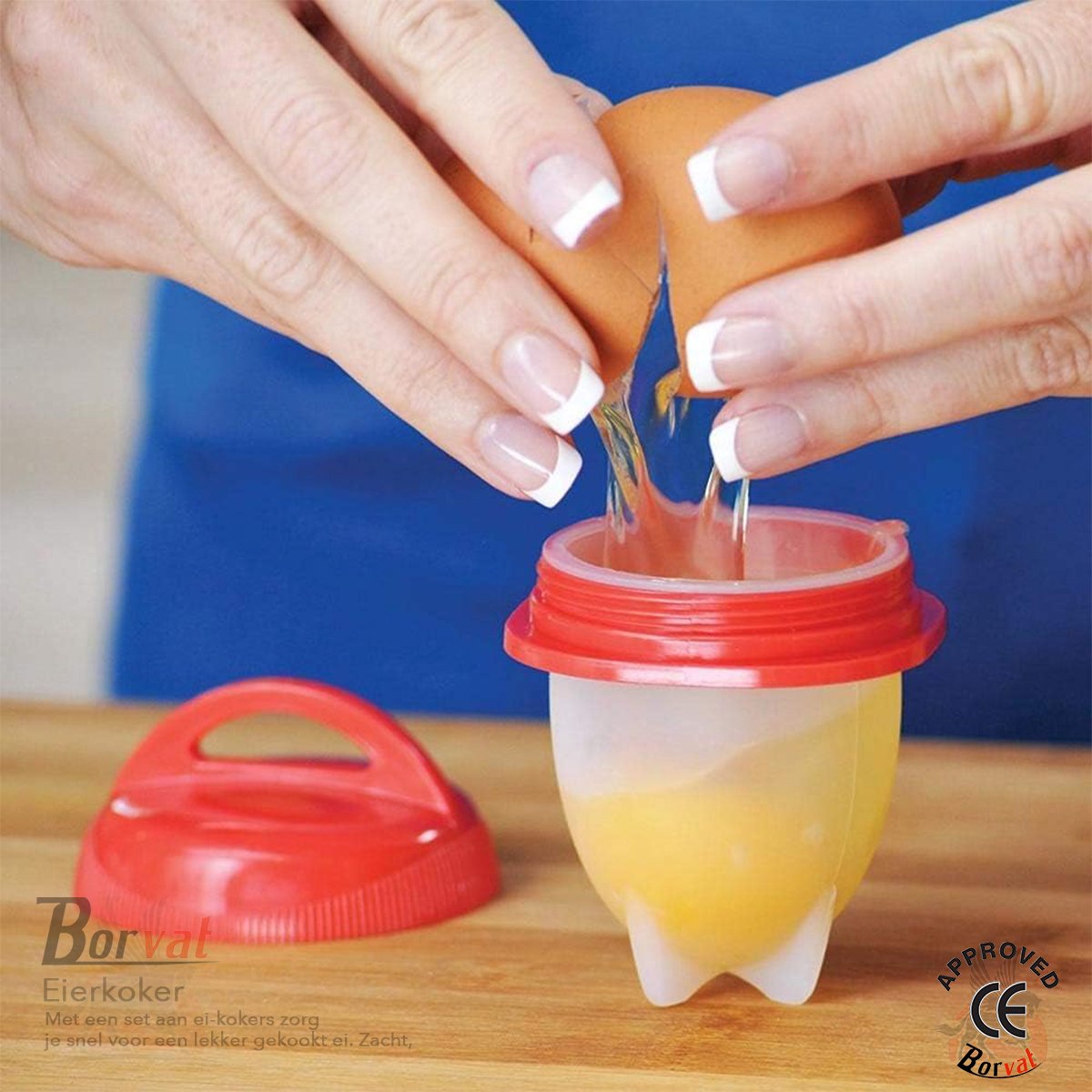 Borvat® - Originele Siliconen Egglettes - eierkoker - Eierkoker - Eieren Koken Zonder Schaal