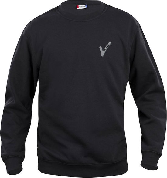 Foto: Security beveiliging kleding clique sweater zwart inclusief borstlogo v tje en ruglogo security maat xl voor professionals