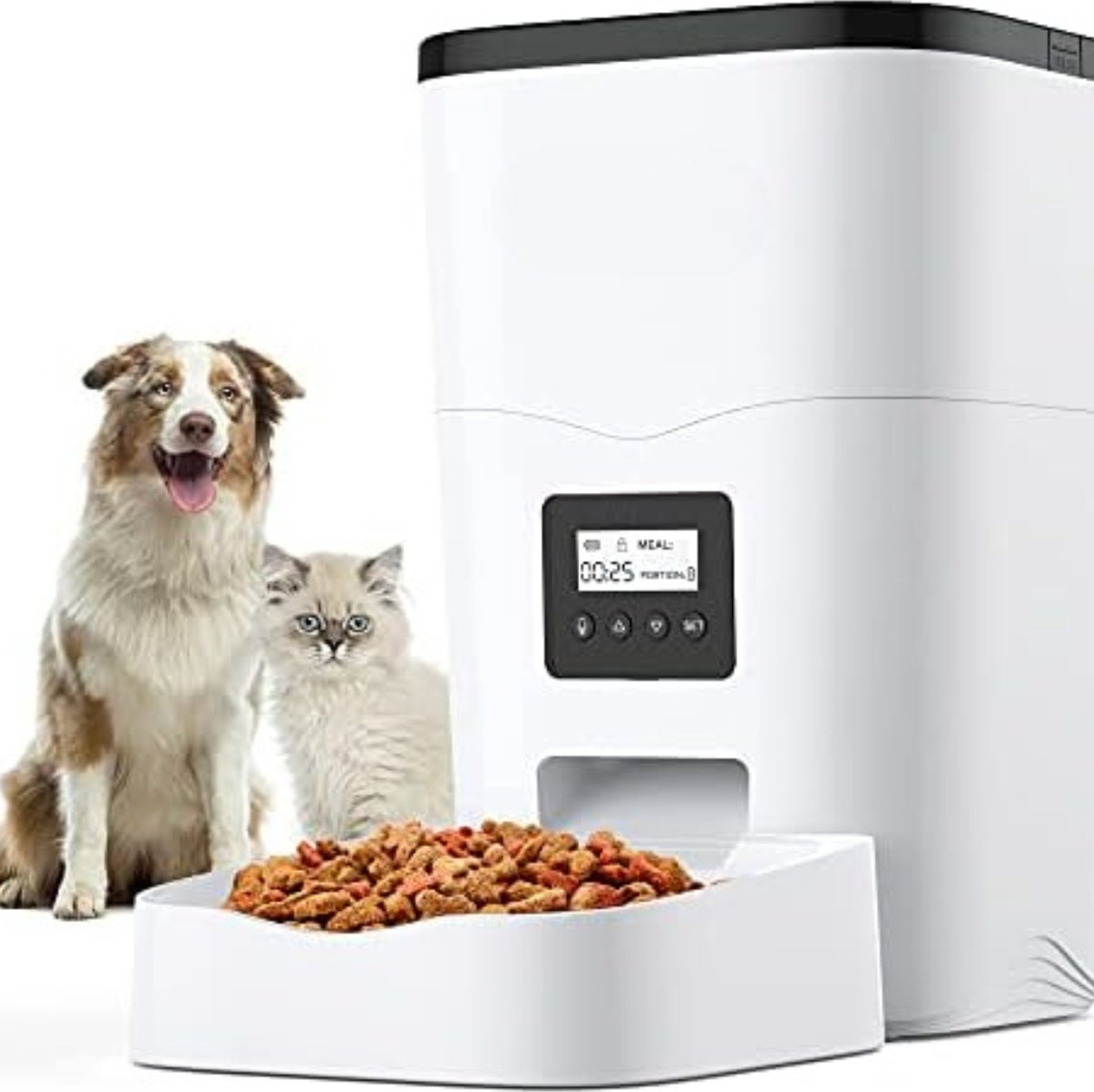 Distributeur de nourriture pour chat Mangeoire Distributeur de nourriture pour chat... bol