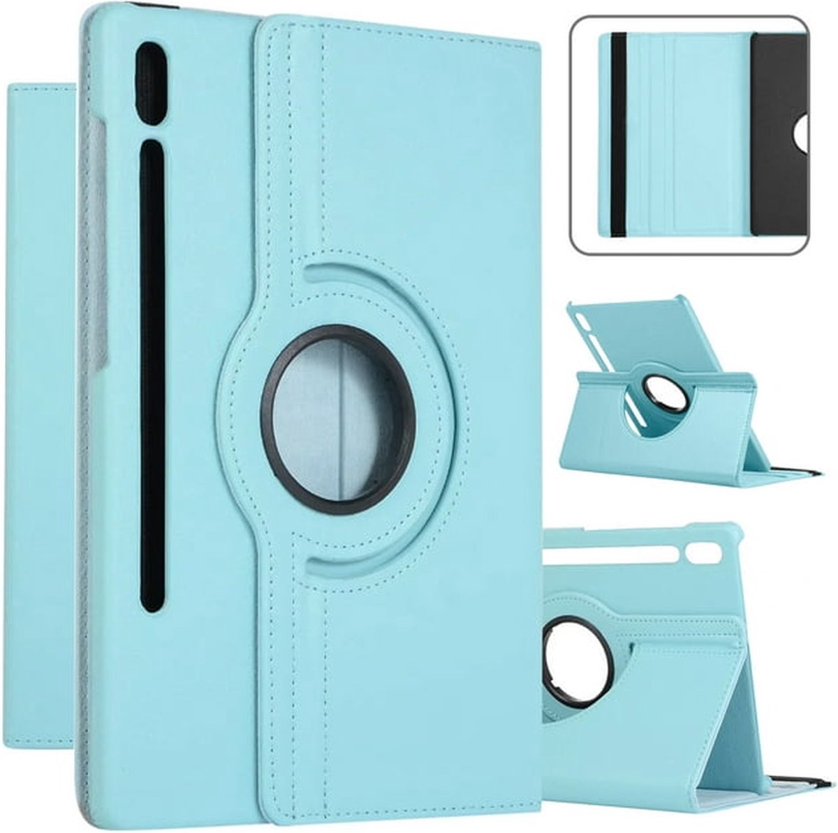 360 graden draaibare stand cover Hoes Geschikt voor: Samsung Galaxy Tab S8 2022 / Tab S7 2020 11 inch - Hoesje met Auto Wake Sleep voor Galaxy Tab S8 / S7 SM-X700/X706/T870/T875/T876 - licht blauw