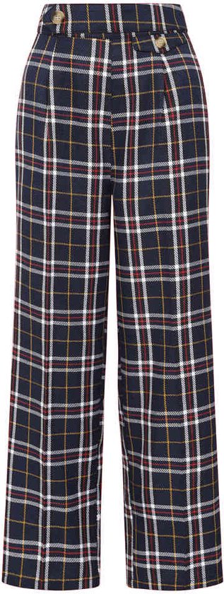 Urban Classics Skinny tartan broek voor dames, Veelkleurig (Rood/Blk 00200), 50