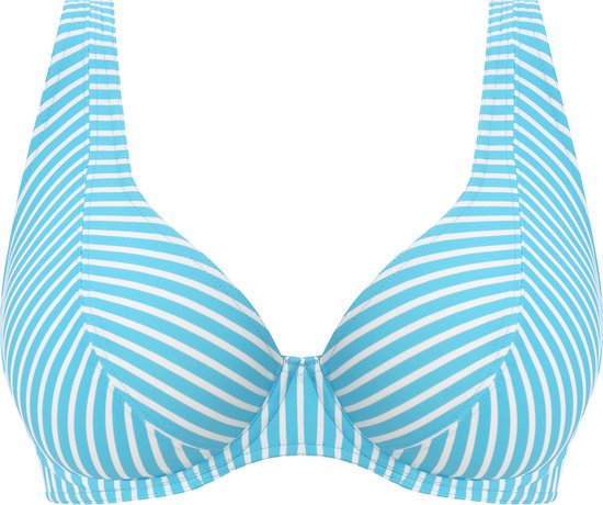 Freya JEWEL COVE UW HIGH APEX BIKINI TOP Dames Bikinitopje - Stripe turquoise - Maat 80E
