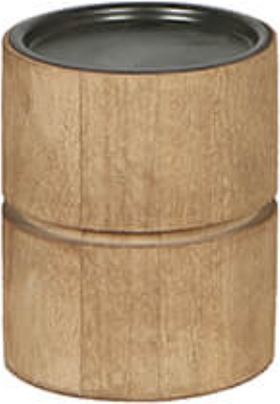 Kandelaars en kaarsenhouders - houten kaarshouder - naturel almond - by Mooss - Hoog 13cm