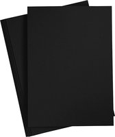 Creakit Knutselpapier - Gekleurd Papier - Tekenpapier voor Kinderen - A4 Formaat - Hobby/Creatief papier - 60 Vellen - 120 gram - Zwart