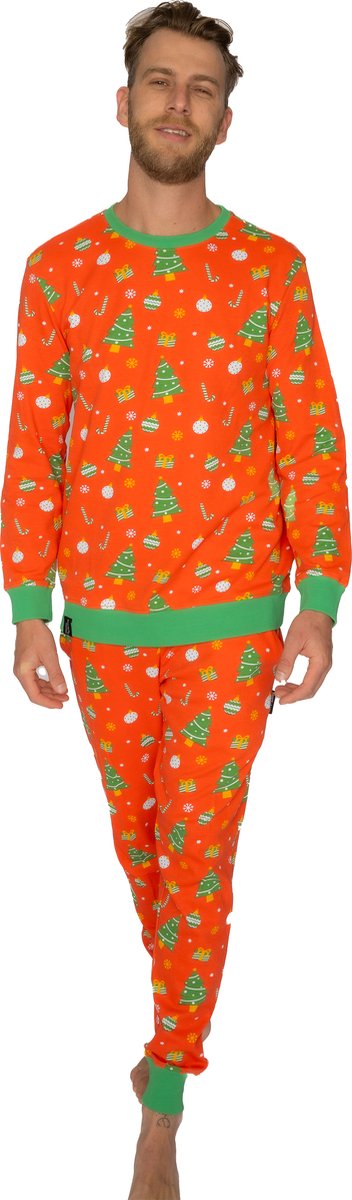 Happy Pyjama's Heren Kerst Pyjama maat: 'S' (S-XXL) - Rode Kerst pyjama  familie -... | bol