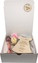 Geschenkbox Wil jij mijn METER zijn? | roze | KLEEDJE | droogbloemen | meter vragen | meter worden | peettante vragen | peettante worden | cadeau | doosje met een vraag