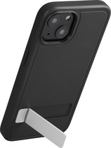kwmobile coque de téléphone compatible avec iPhone 15 - Coque rigide avec pare-chocs en TPU - Avec support - En noir