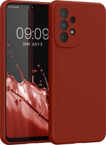 kwmobile telefoonhoesje geschikt voor Samsung Galaxy A33 5G - Hoesje met siliconen coating - Smartphone case in spice rood