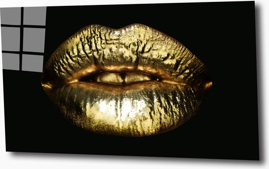 Golden lips new style 60x40 plexiglas 5mm