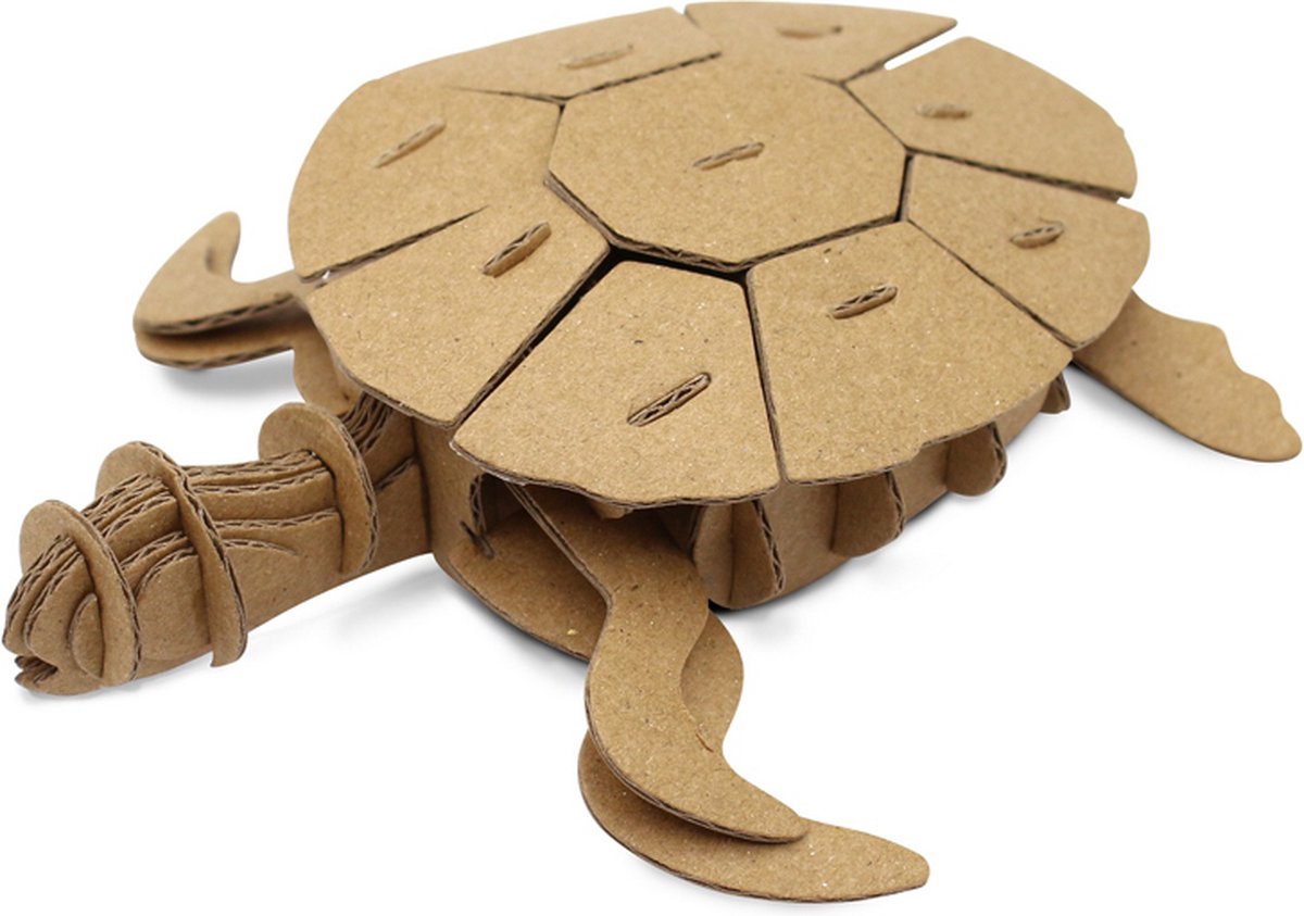 3D Model Karton Puzzel - Schildpad Small - DIY Hobby Knutsellen - 15x12x3cm