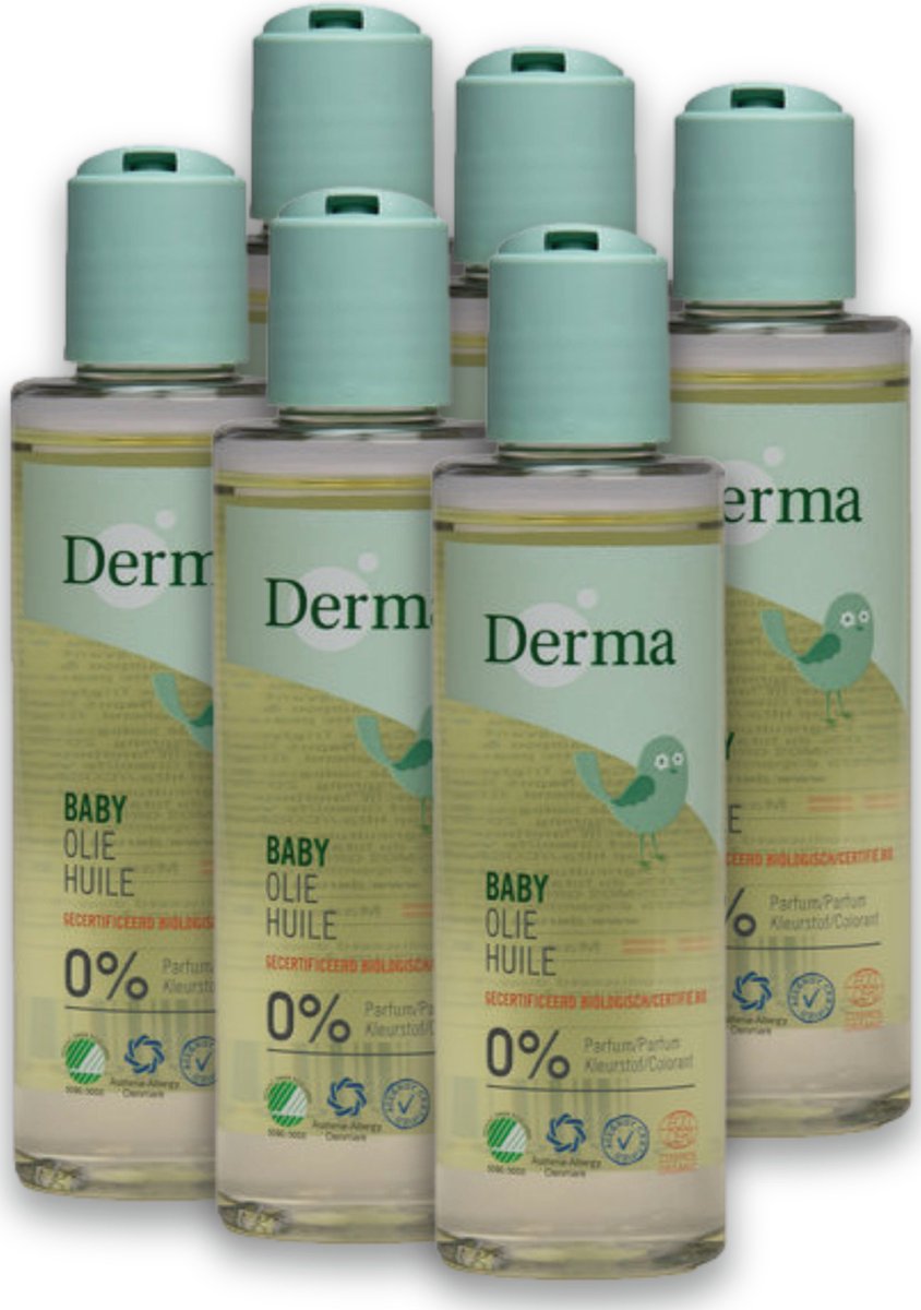 Goedkoopste Derma Eco Baby - Olie - 6 x 150 ML - Hypoallergeen - Vegan - Natuurlijke Babyverzorging