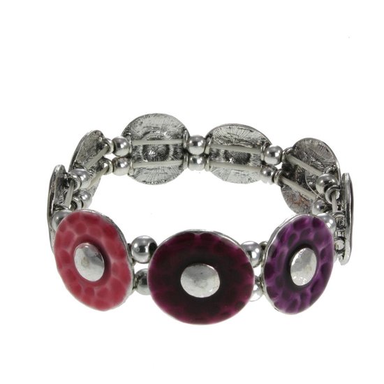 Behave - Rekarmband met decoratieve cirkels - Boho kleuraccent groot