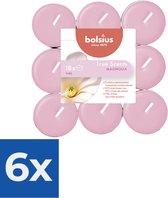 Bolsius - Bougies chauffe-plat parfumées 'True Scent' - 18 pièces - 4 heures de combustion par bougie chauffe-plat - magnolia - Pack économique 6 pièces