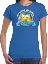 Bellatio Decorations T-shirt après ski femme - deux bières ou pas de bière - bleu - sports d'hiver - bière M
