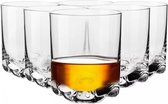 Whiskey Gin Tumbler glazen, set van 6 glazen, 280 ml, cocktailglazen, drinkgeschenkdoos, perfect voor thuis, restaurants en keuken, vaatwasmachinebestendig