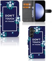 Hoesje Geschikt voor Samsung Galaxy S23 FE Telefoontasje Flowers Blue DTMP