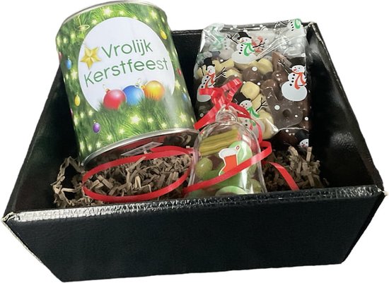 Kerst - Kerstpakket - Vrolijk Kerstfeest - Snoep - Chocolade - Cadeauverpakking