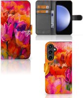 GSM Hoesje Geschikt voor Samsung Galaxy S23 FE Cover met Tekst Tulips