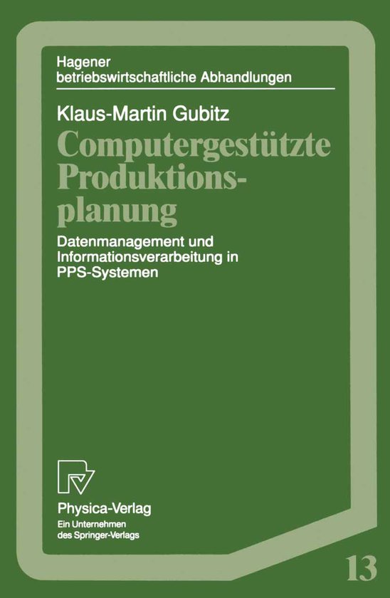 Computergestützte Produktionsplanung - cover