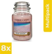 Yankee Candle Large Jar Geurkaars - Pink Sands - Voordeelverpakking 8 stuks