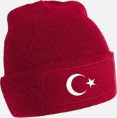 Muts beanie - Turkije - Turke vlag stijl - one size