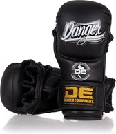 Danger MMA Sparring Handschoenen - semi leer - zwart - maat S