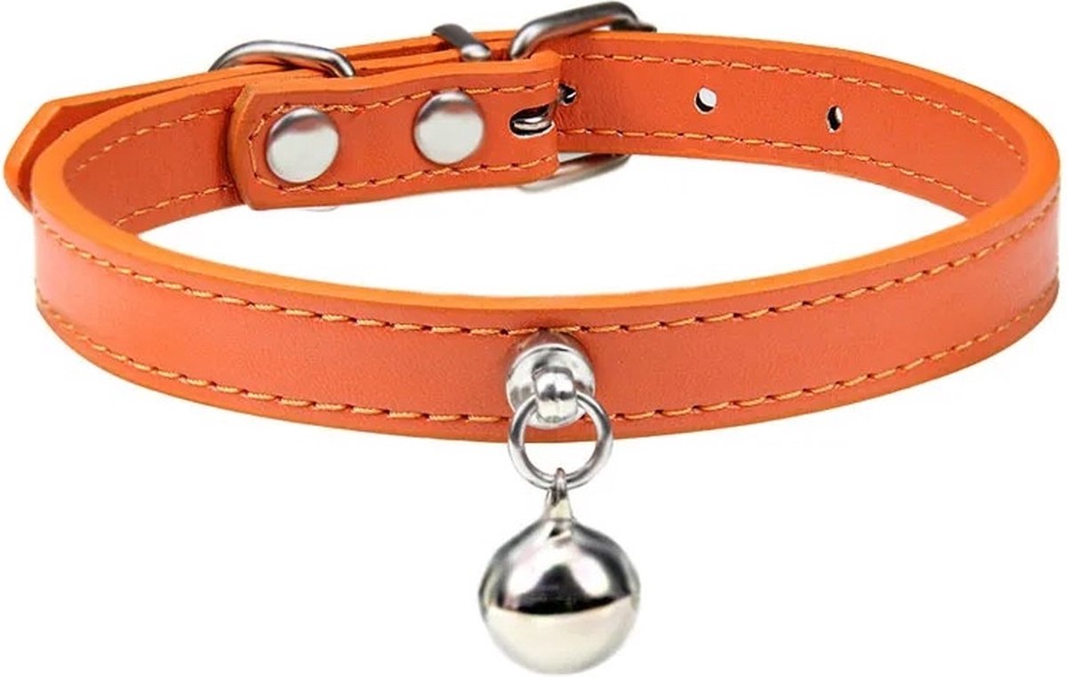 Kattenhalsband met Belletjes - Halsband voor Huisdieren - Oranje