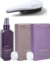 Kevin Murphy - Hydrate Me Set - Hydrate Wash + Rinse + Young Again Olie + KG Ontwarborstel - Hydrate-Me - Giftset - Kevin.Murphy Pakket
