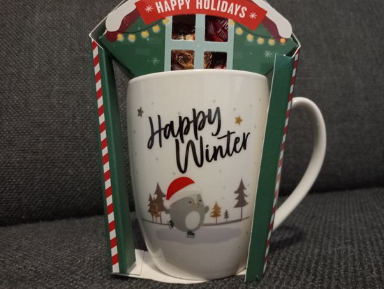 Coffret 2 hot chocolate avec mug de Noël Le comptoir de Mathilde 250g