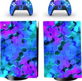 PS5 Digital - Console Skin - The Shape - PS5 sticker - 1 console en 2 controller stickers