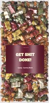 Cadeau voor vrouw & man - Snoep Pakket met Motivatie Tekst - Get Shit Done - Grappige Cadeaus voor Hem & Haar, moeder, vader, vriendin - Decoratie - Nieuw huis cadeau