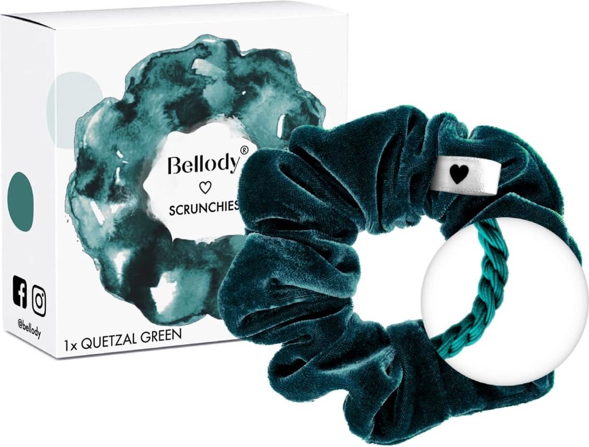 Bellody - Scrunchie Haargummie - Quetzal Groen