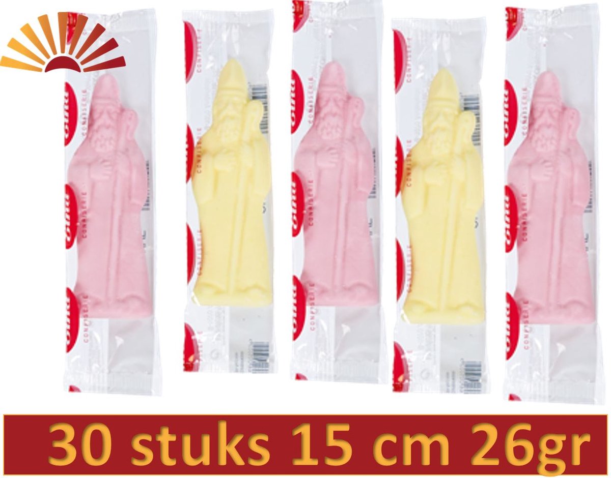 ETNA - Guimauve Sinterklaas - 30 x 15 cm (26gr) verpakt per stuk- Sinterklaas - schuimpjes snoep