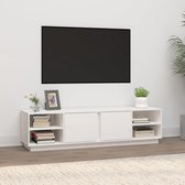 vidaXL TV-meubel - Grenenhout - 156 x 40 x 40 cm - Wit - Kast
