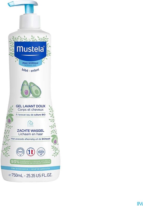 Mustela Gel Lavant Doux Corps Et Cheveux Peau Normale Flacon Pompe