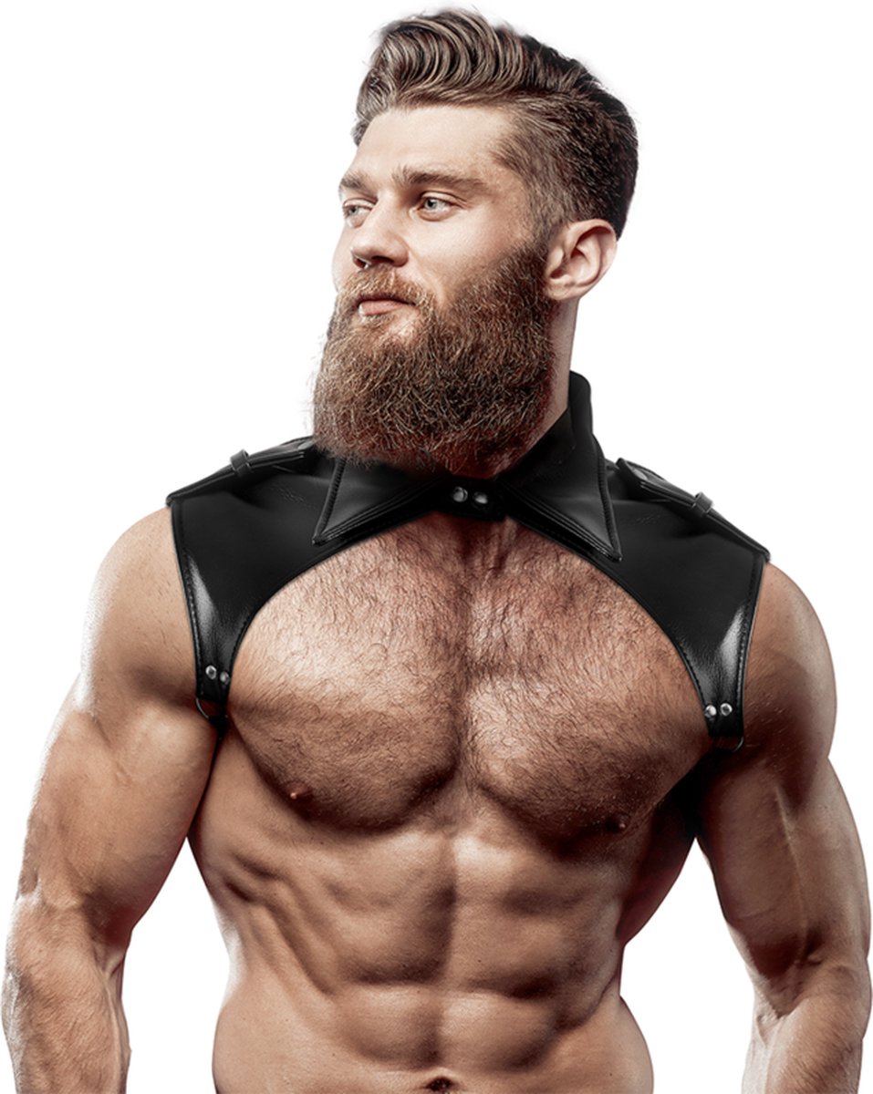 Goedkoopste FETISH SUBMISSIVE ATTITUDE™ - MEN'S BRIGADE ADJUSTABLE ECO-LEATHER NECK HARNESS | BONDAGE | BDSM | FETISH | CHEST HARNESS | BODY HARNESS