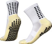 Grips chaussettes football blanc - chaussettes de sport - grip - taille unique - anti ampoules - compression - amélioration des performances - tennis - course à pied - handball - sport - fitness - chaussettes de tennis