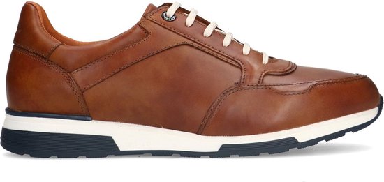 Van Lier - Heren - Cognac leren sneakers - Maat 42