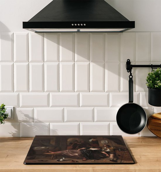 Protection induction - Le couple ivre - 85x52 cm - Protection induction - Plaque de recouvrement induction - Tapis induction - Antidérapant - Décoration Cuisine - Accessoires de vêtements pour bébé de Cuisine