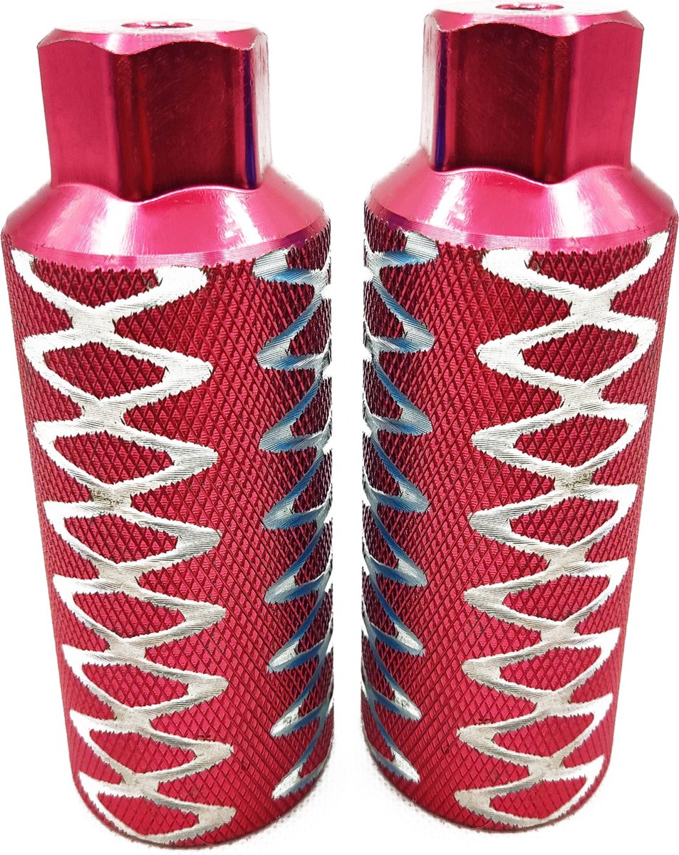 Voetrusten Pegs Bmx Freestyle 110 Mm Alumunium Rood 2 Stuks