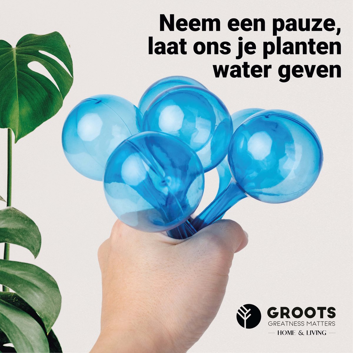 10 Stuks Irrigatieballen Voor Planten - Automatische Water Geefballen 5 Cm Transparant En Blauw