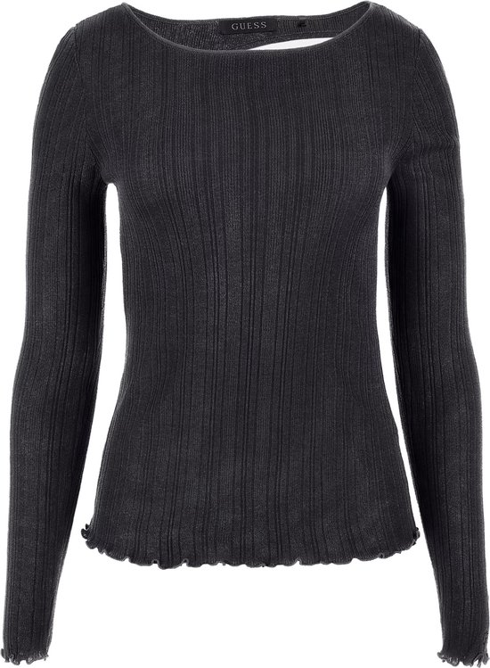 Guess LS 2 Way Carole Sweater Dames Trui - Black Lurex - Maat S