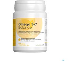 Omega 3 + 7 Balance | Visolie – 90 Softgels – Gezonde Hersenfunctie (1) – Goed voor het Hart (2) – Ondersteunt werking van de Ogen (3) – Bescherming tegen Oxidatieve Stress (4)
