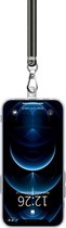 Valenta - Telefoonkoord Universeel - Marine Blauw + Transparante plakhouder - Keycord - Geschikt voor alle backcovers & smartphones