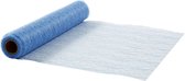 Chemin de table - Nappe longue et étroite - Textiles de table - Blauw - 100% Polyester - L: 30 cm - 10 mtr - Happy Moments - 1 rouleau