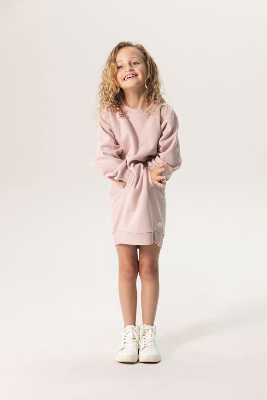 Sissy-Boy - Oudroze sweater jurk met plooien
