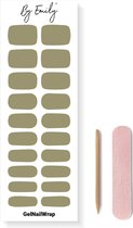 By Emily® Gel Nagel Wraps 'Green Zone' - Gellak Stickers - UV Lamp Gelnagels - Langhoudende Nagelstickers - Nail Art Folie - 20 Stickers - UV LED Lamp Vereist